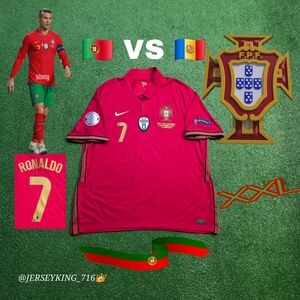 Nike Portugal FPF Cristiano Ronaldo #7 2020/21 Home Jersey Euro Qualifying XXL